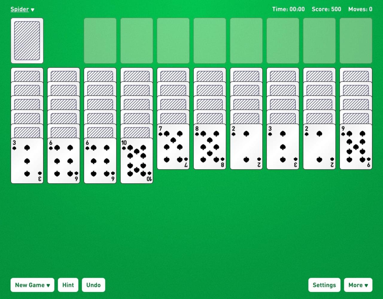 Spider solitaire online